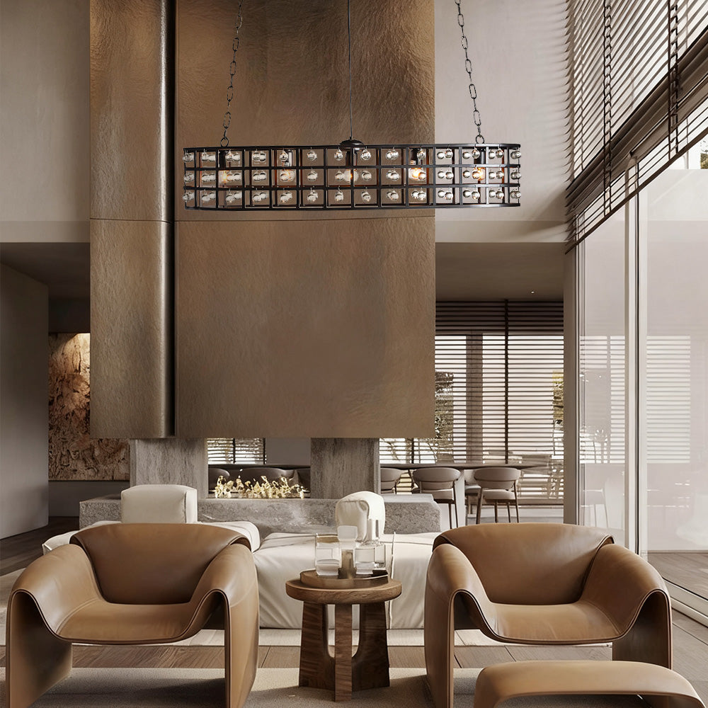 La Cage 5-Light Oval Chandelier-Chandelier-Jecanoli