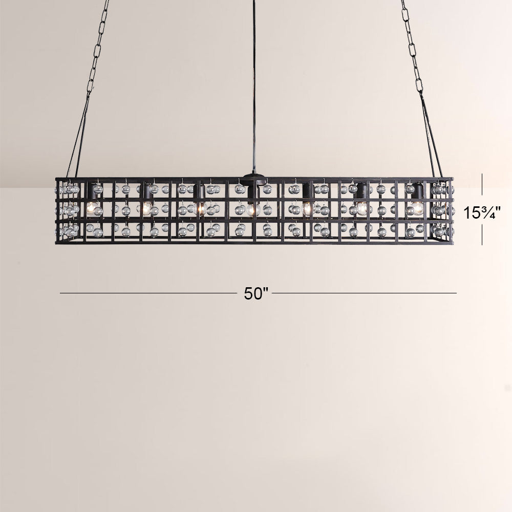 La Cage Rectangular Chandelier-Chandelier-Jecanoli
