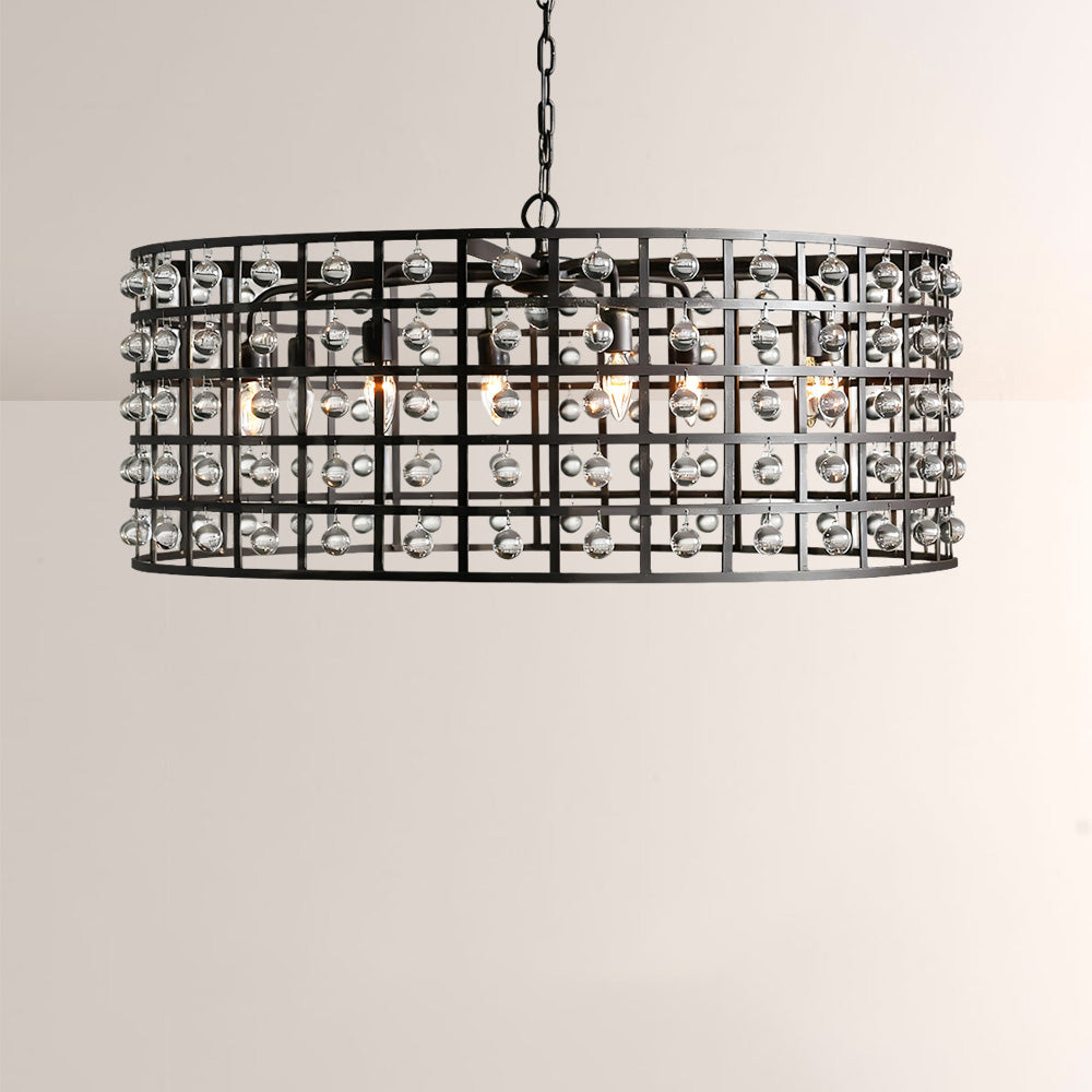 La Cage Round Chandelier-Chandelier-Jecanoli