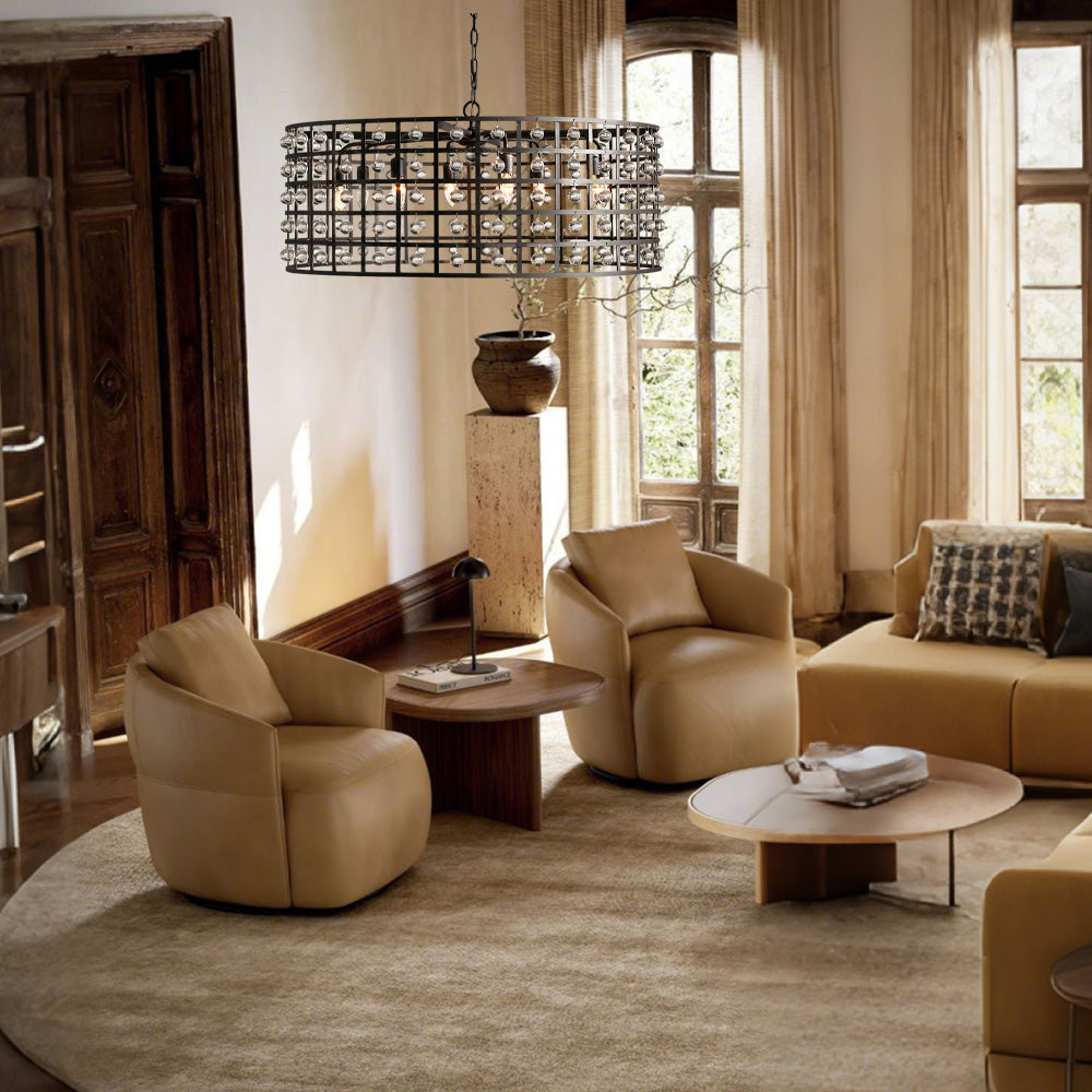 La Cage Round Chandelier-Chandelier-Jecanoli