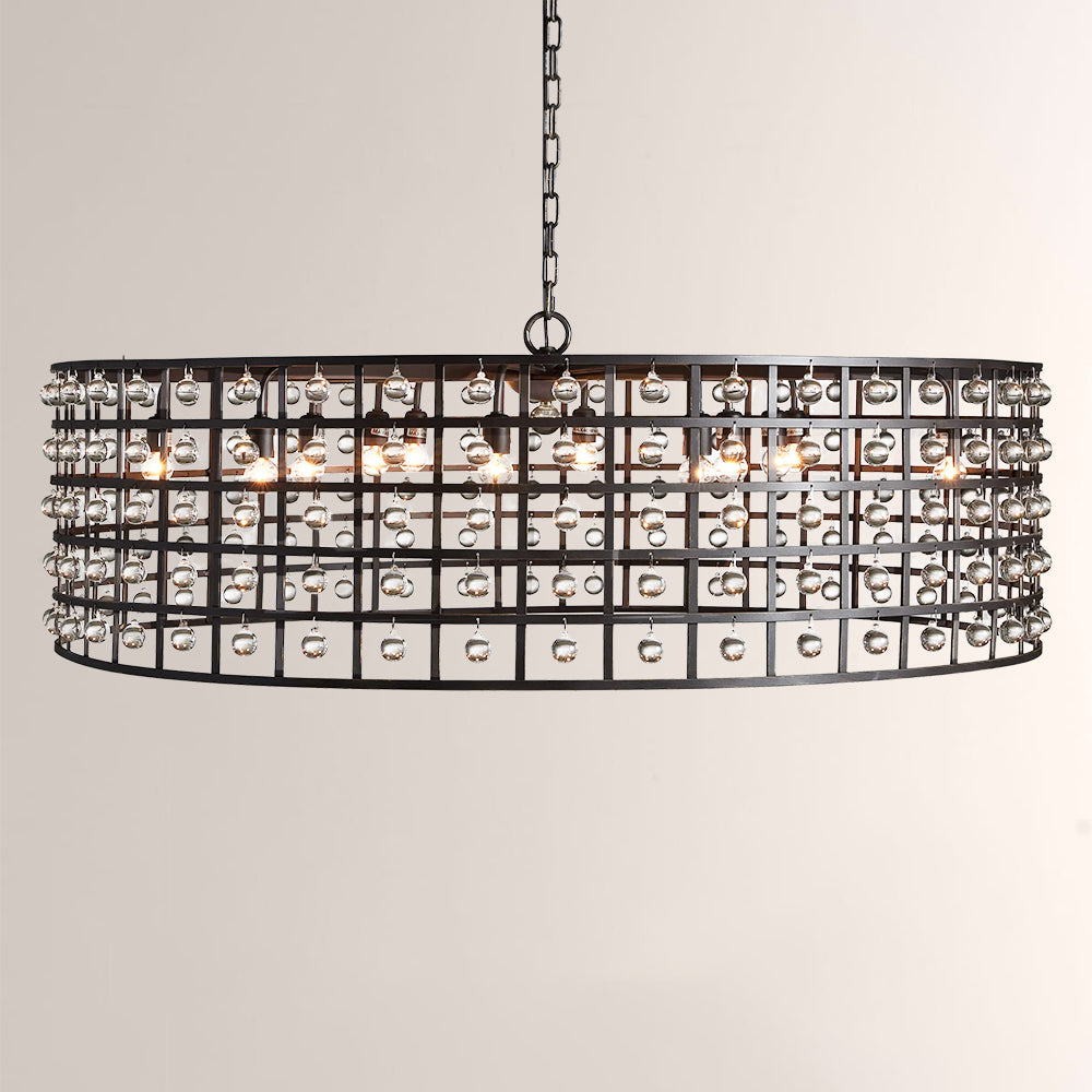 La Cage Round Chandelier-Chandelier-Jecanoli