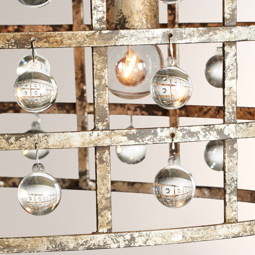 La Cage Round Chandelier-Chandelier-Jecanoli