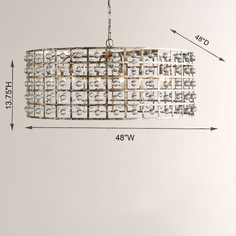 La Cage Round Chandelier-Chandelier-Jecanoli