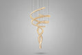 Tall Twisting Glass Staircase Chandelier-Chandelier-Jecanoli