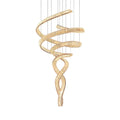 Tall Twisting Glass Staircase Chandelier-Chandelier-Jecanoli