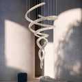 Tall Twisting Glass Staircase Chandelier-Chandelier-Jecanoli