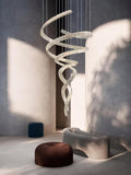 Tall Twisting Glass Staircase Chandelier-Chandelier-Jecanoli