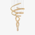 Tall Twisting Glass Staircase Chandelier-Chandelier-Jecanoli
