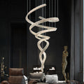 Tall Twisting Glass Staircase Chandelier-Chandelier-Jecanoli