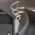 Tall Twisting Glass Staircase Chandelier-Chandelier-Jecanoli