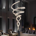 Tall Twisting Glass Staircase Chandelier-Chandelier-Jecanoli