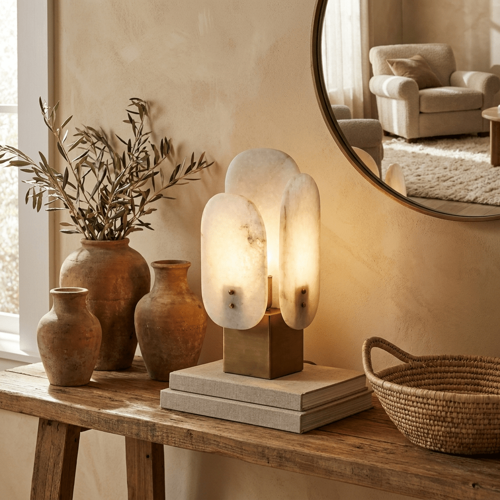 Luma Alabaster Panel Table Lamp - Vakkerlight