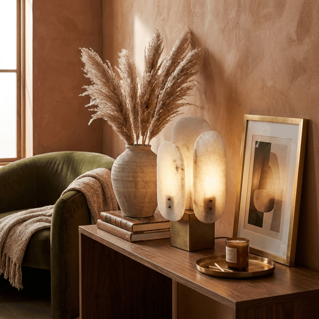 Luma Alabaster Panel Table Lamp - Vakkerlight