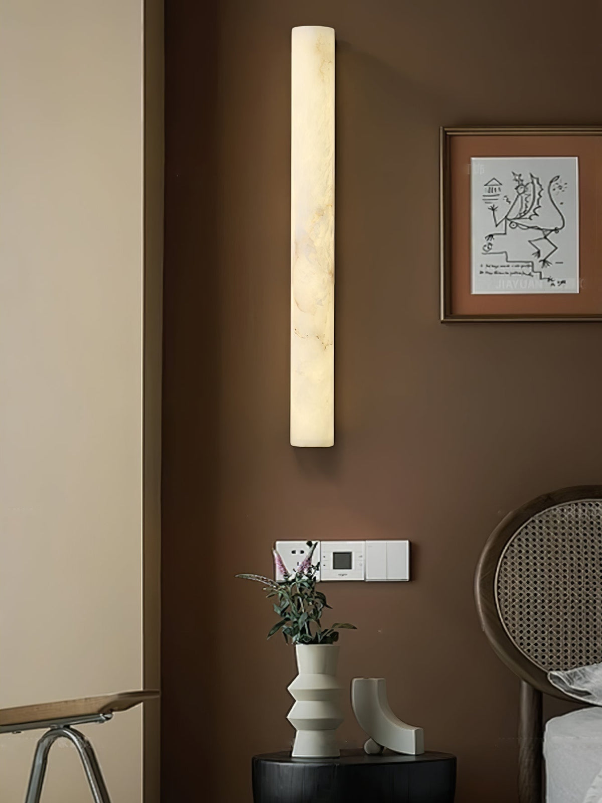 Luminara Alabaster Wall Sconce-Wall lamp-Jecanoli