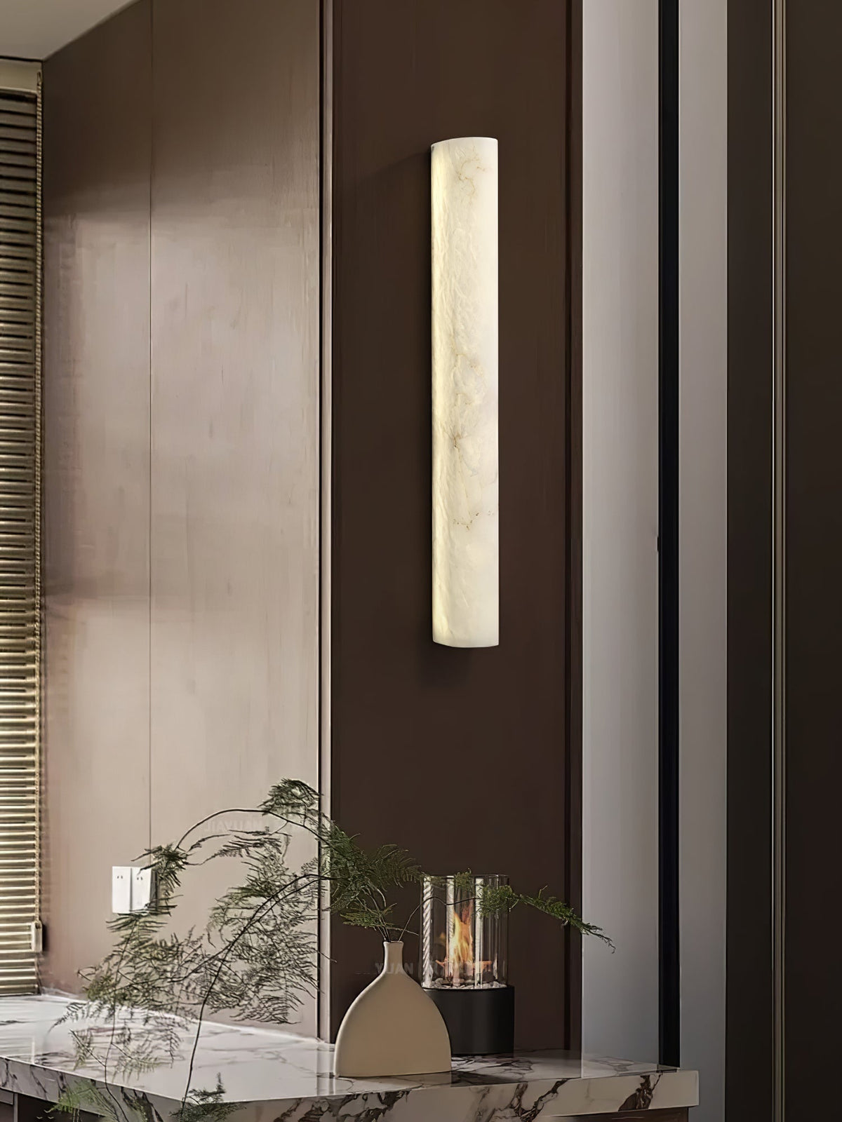 Luminara Alabaster Wall Sconce-Wall lamp-Jecanoli