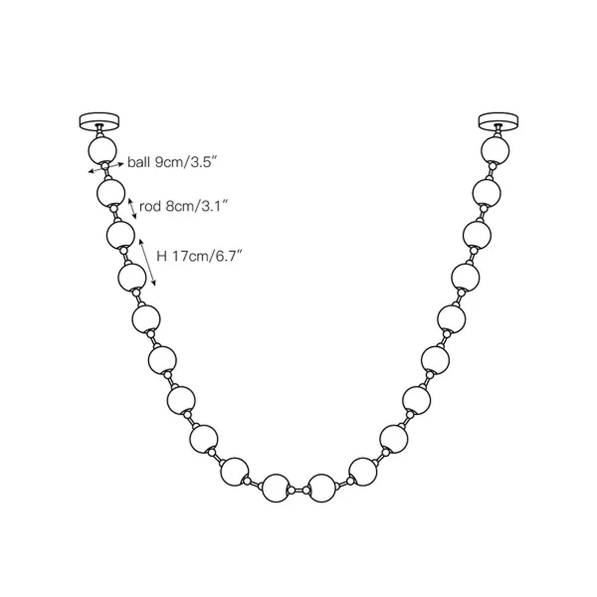 Strand Necklace Chandelier-Chandelier-Jecanoli