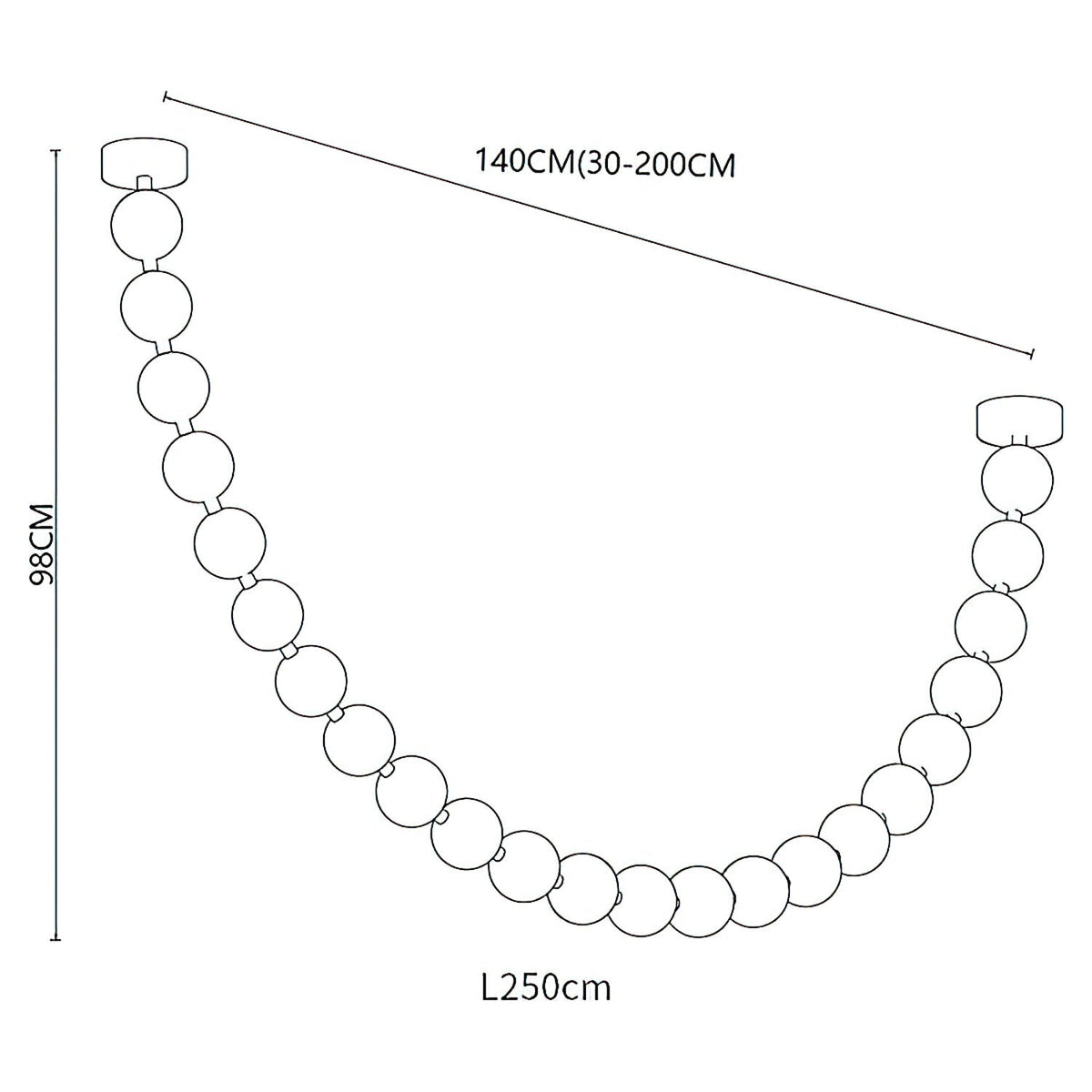 Strand Necklace Chandelier-Chandelier-Jecanoli