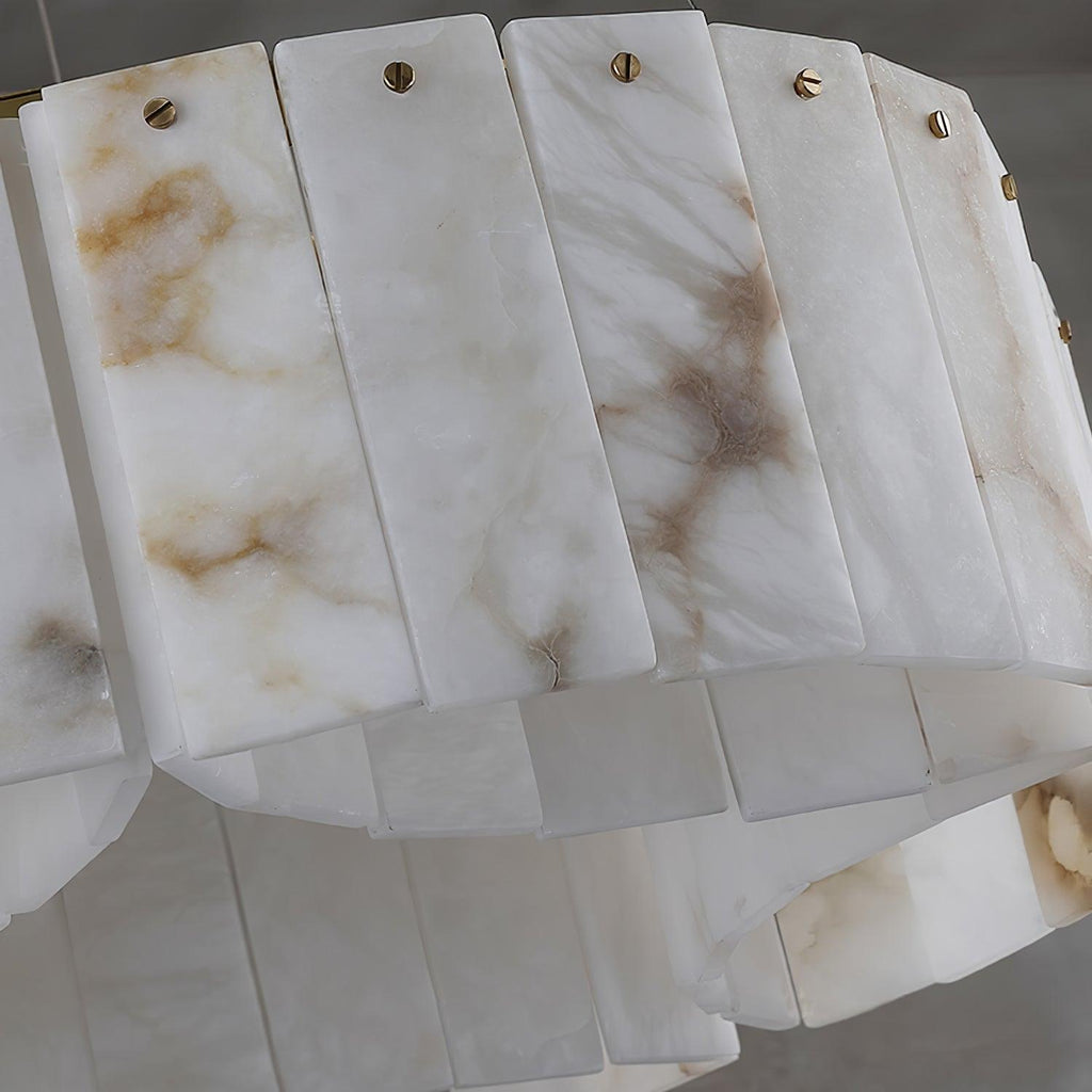 Luxe Alabaster Brass Ceiling Lamp