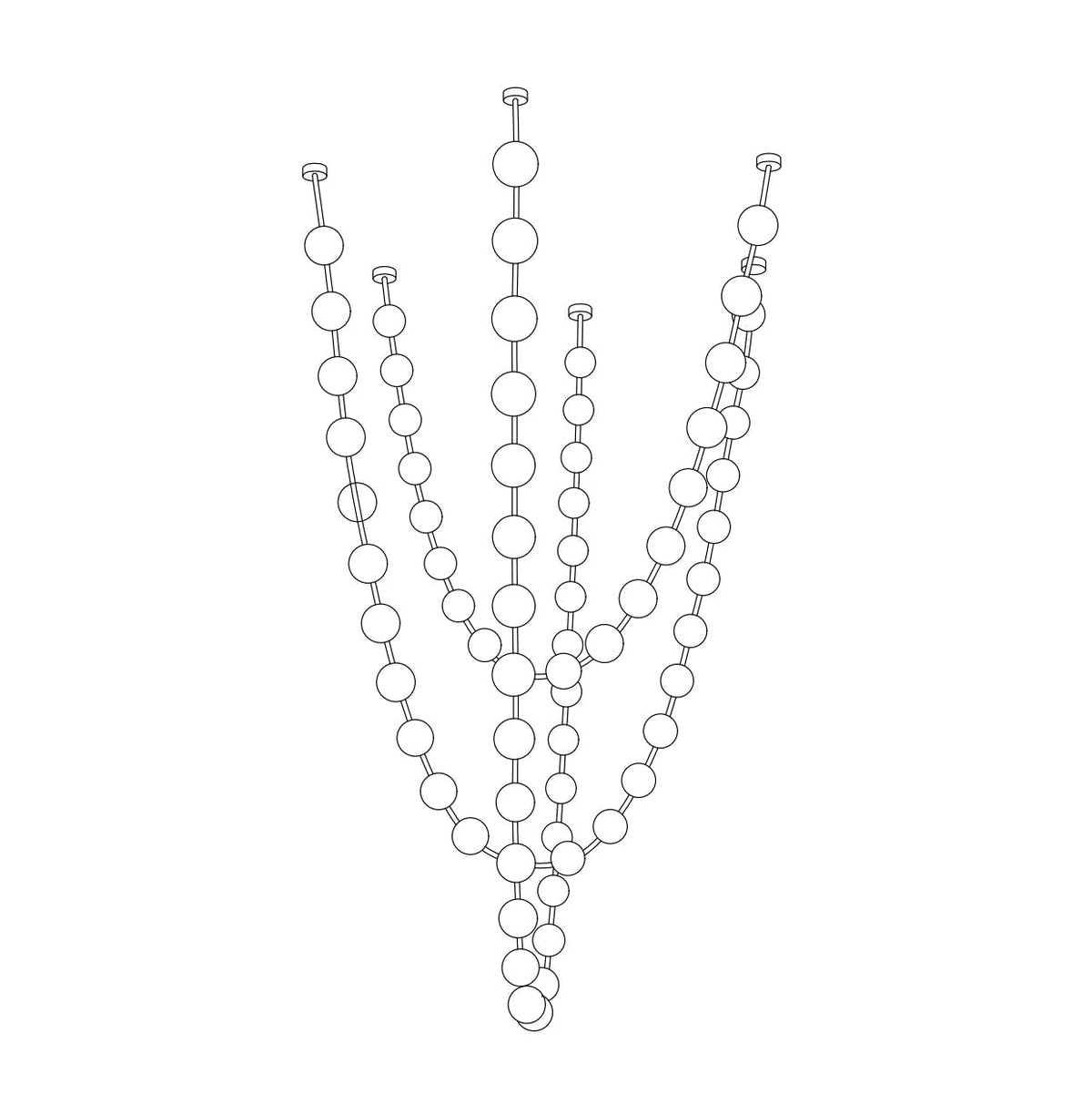 Strand Necklace Chandelier-Chandelier-Jecanoli