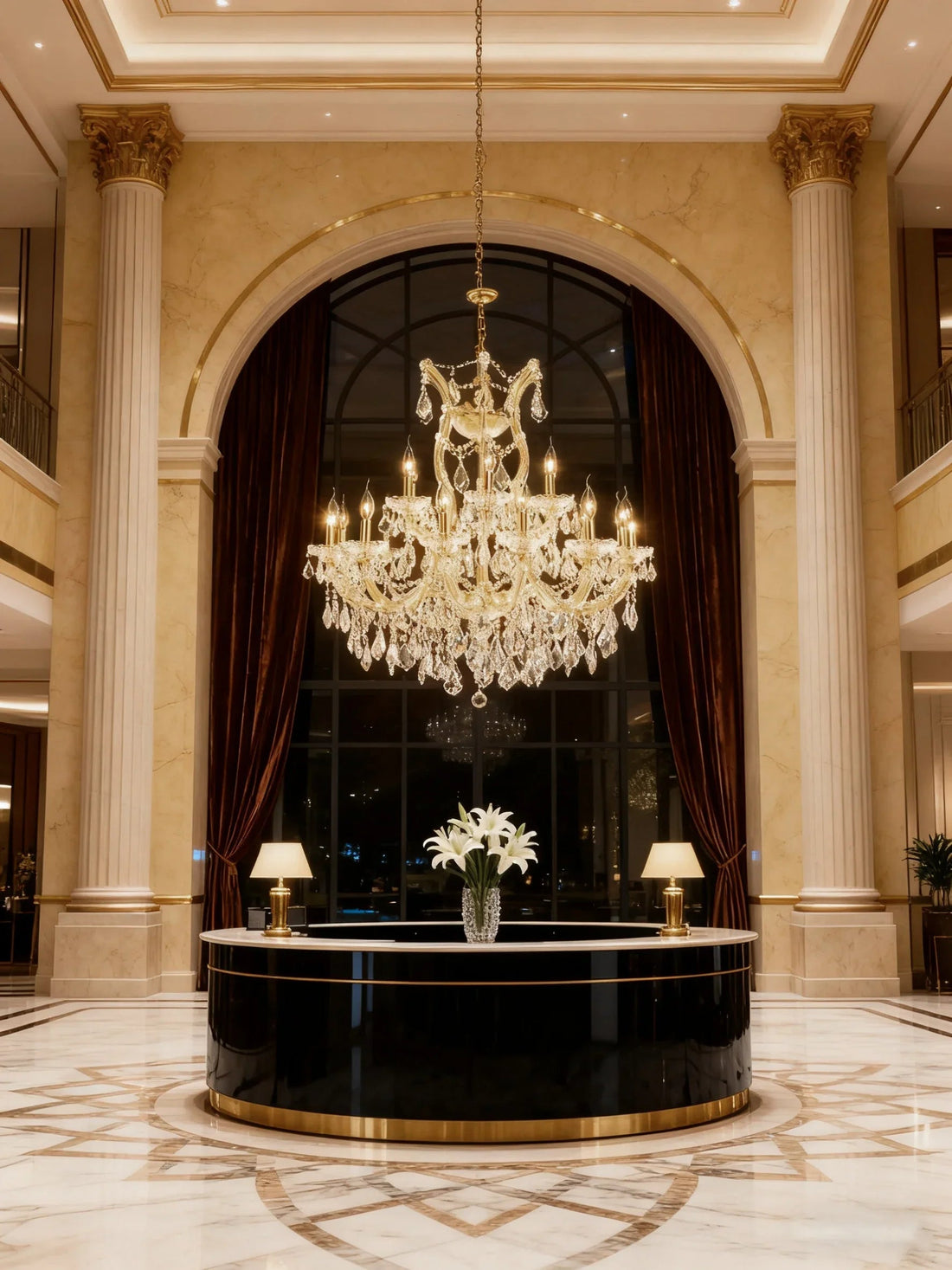 33'' Wide Gold Chandelier 19 Lights Maria Theresa Crystal Chandelier MT01L19G-吊灯-Jecanoli