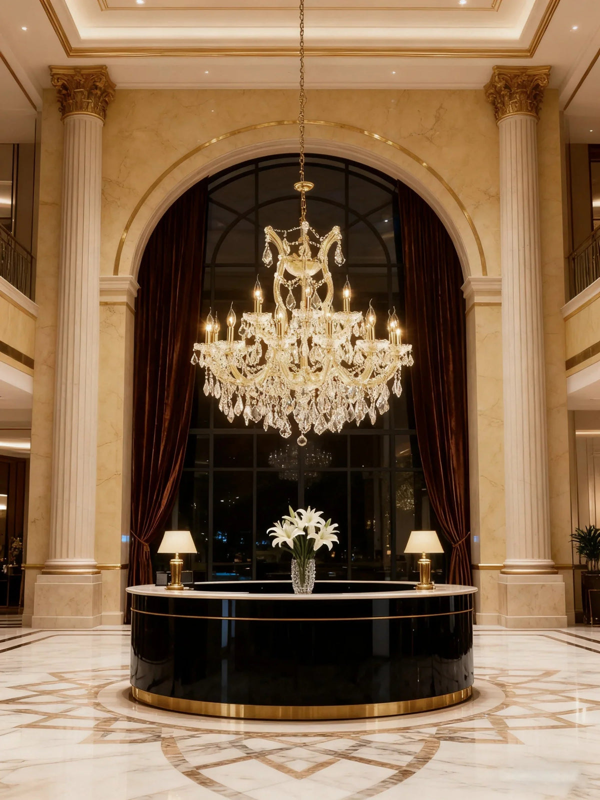 33'' Wide Gold Chandelier 19 Lights Maria Theresa Crystal Chandelier MT01L19G-吊灯-Jecanoli