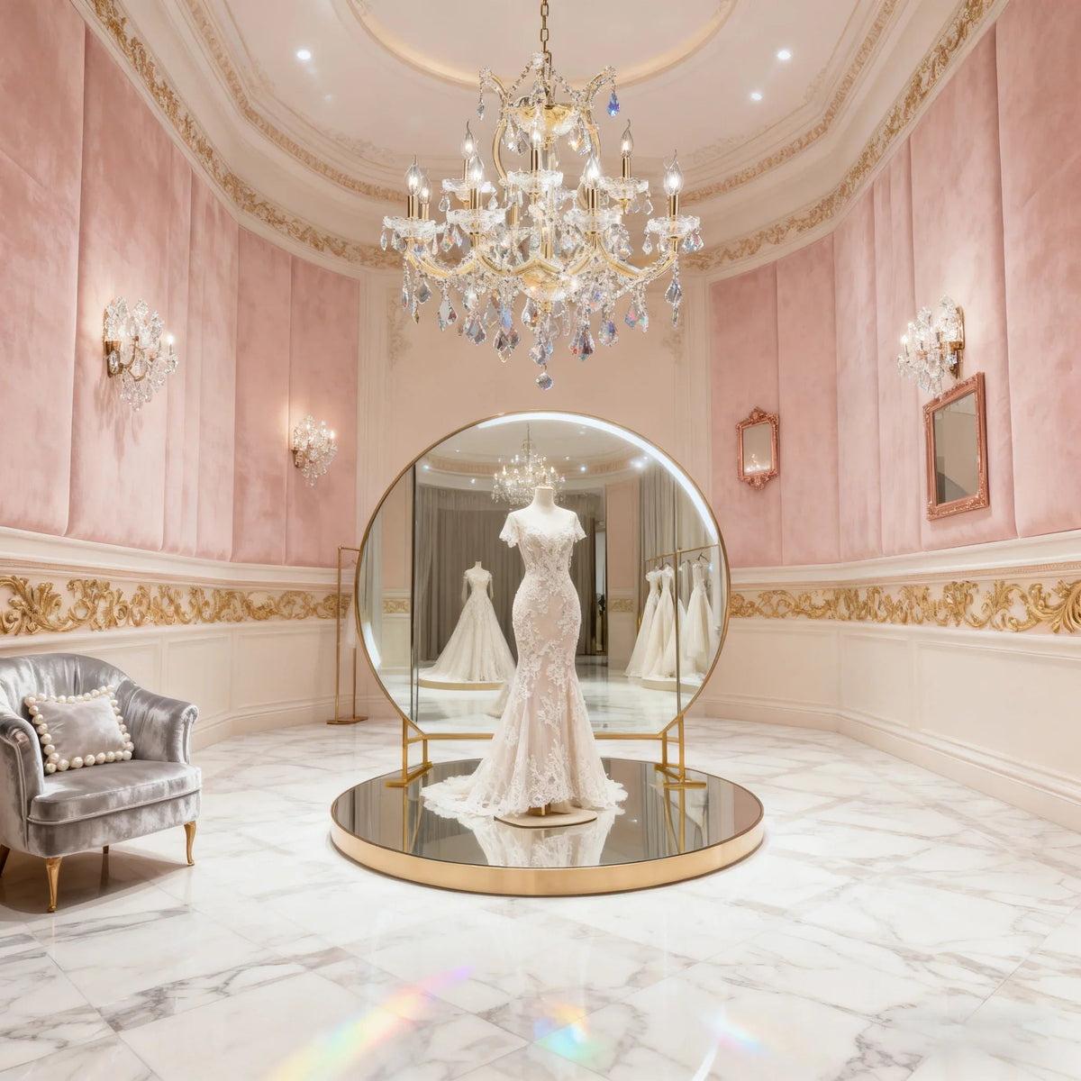 26'' Wide Gold Chandelier Light 9 Lights Maria Theresa Crystal Chandelier MT01L9G-吊灯-Jecanoli