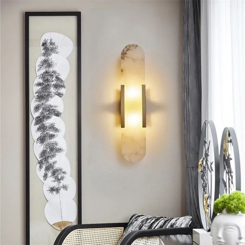 Alabaster Linear Sconce-Wall Sconce-Jecanoli