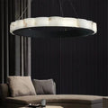 Alabaster Black Round Chandelier-Chandelier-Jecanoli