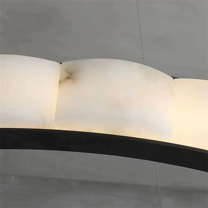 Alabaster Black Round Chandelier-Chandelier-Jecanoli