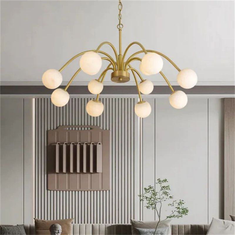 Alabaster Bloom Chandelier-Chandelier-Jecanoli
