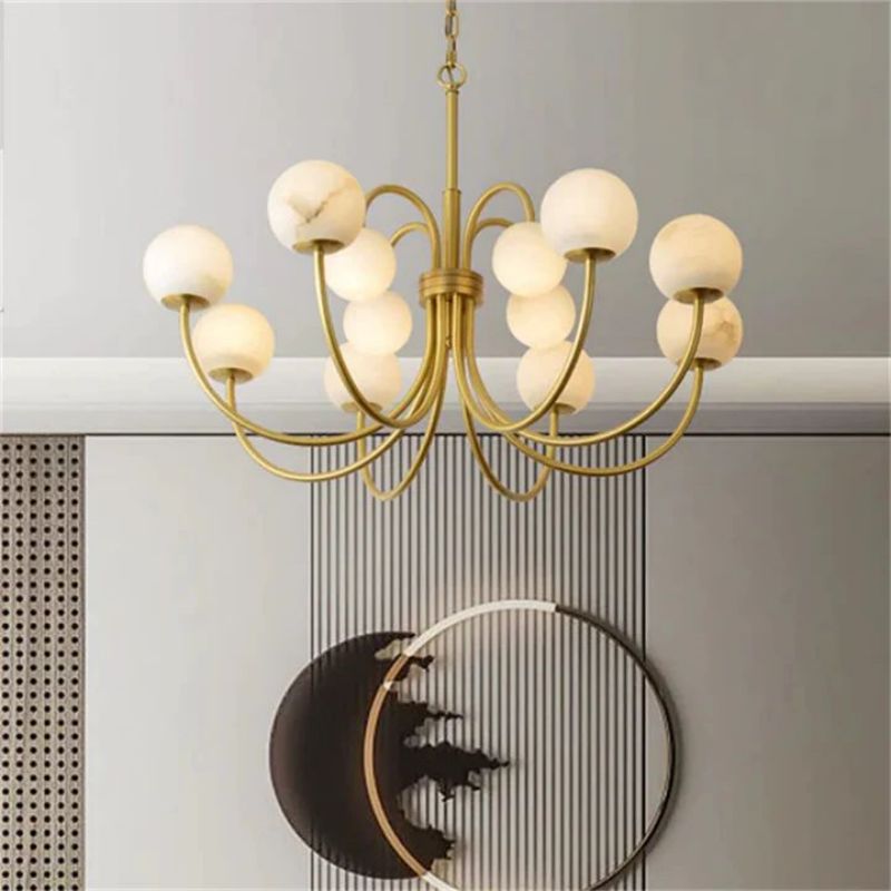 Alabaster Bloom Chandelier-Chandelier-Jecanoli