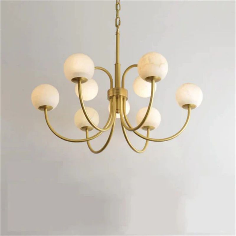 Alabaster Bloom Chandelier-Chandelier-Jecanoli