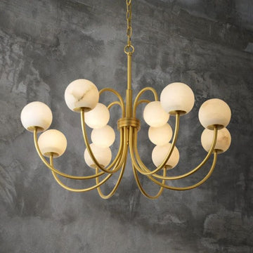 Alabaster Bloom Chandelier-Chandelier-Jecanoli