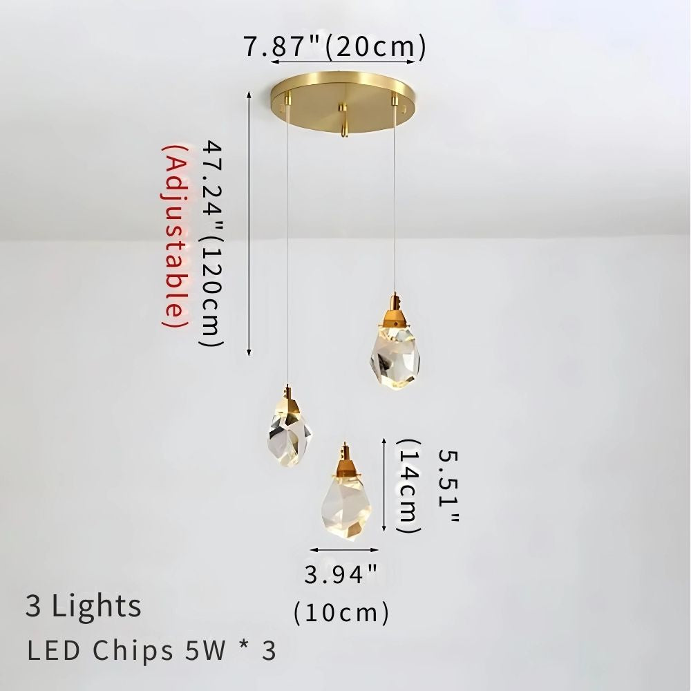 Eve Modern Crystal Chandelier for Staircase-Jecanoli