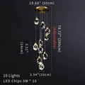Eve Modern Crystal Chandelier for Staircase-Jecanoli