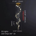 Eve Modern Crystal Chandelier for Staircase-Jecanoli