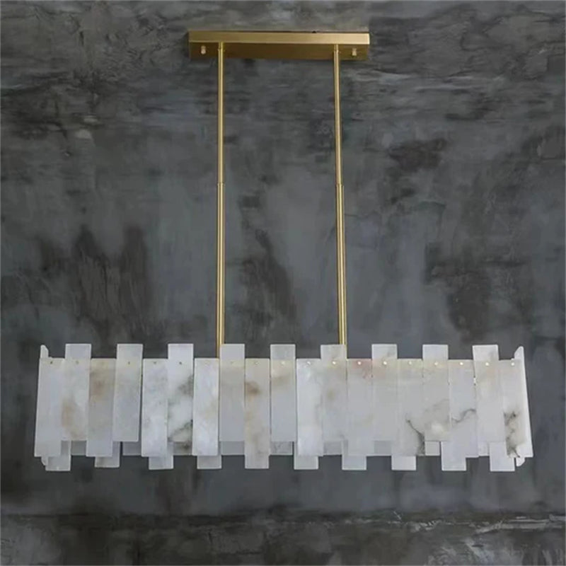 Modern Alabaster Linear Chandelier-chandeliers for dining room,chandeliers for stairways,chandeliers for foyer,chandeliers for bedrooms,chandeliers for kitchen,chandeliers for living room-Jecanoli