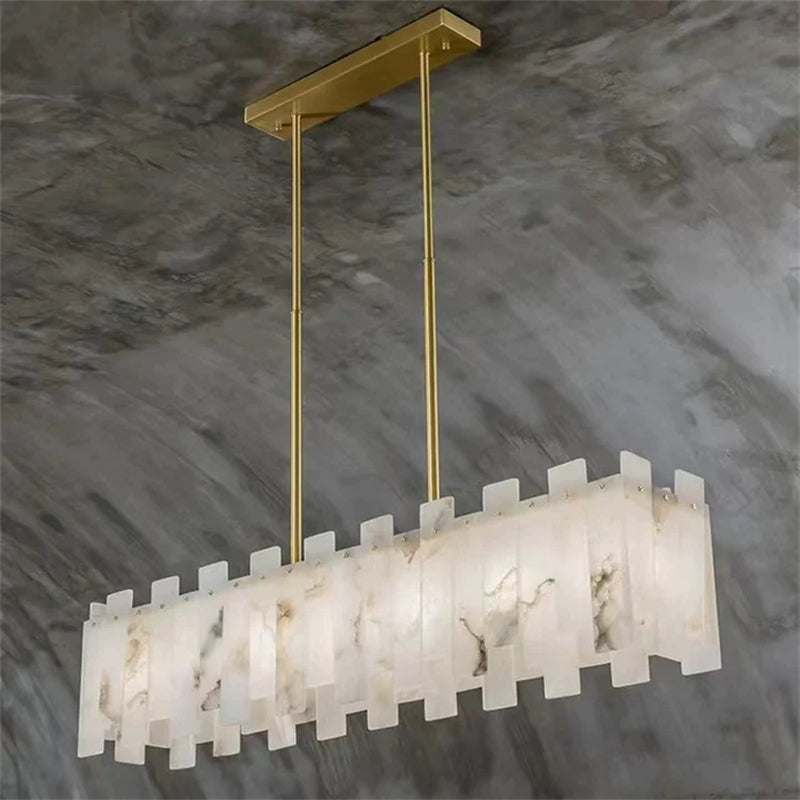 Modern Alabaster Linear Chandelier-chandeliers for dining room,chandeliers for stairways,chandeliers for foyer,chandeliers for bedrooms,chandeliers for kitchen,chandeliers for living room-Jecanoli