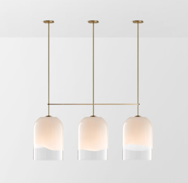 Modern Minimalist Brass Glass Pendant Light for Kitchen Island/Bedroom/Dining Room-Jecanoli