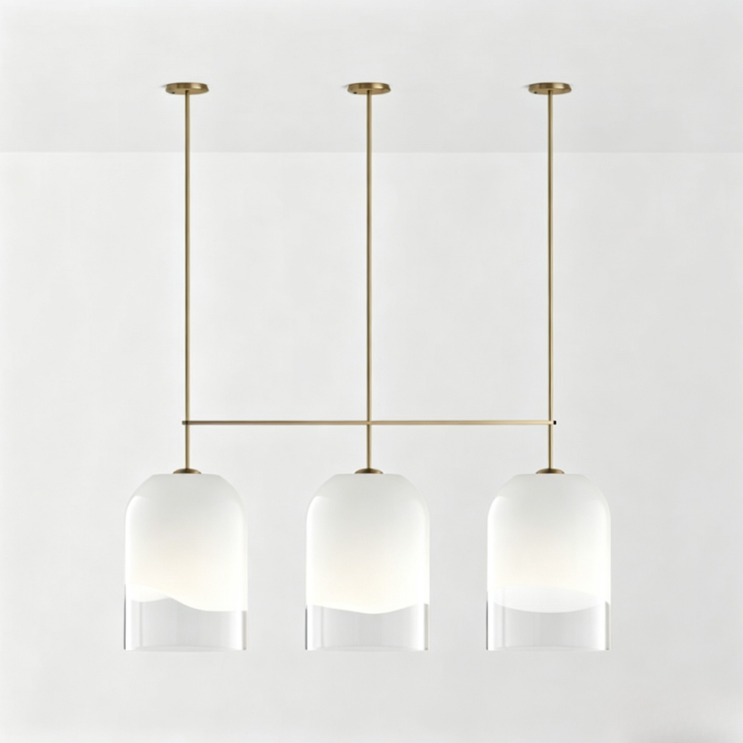 Modern Minimalist Brass Glass Pendant Light for Kitchen Island/Bedroom/Dining Room-Jecanoli