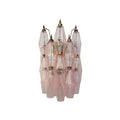 Murano Poliedri Pink Glass Wall Sconces-Wall Lamp-Jecanoli