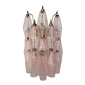 Murano Poliedri Pink Glass Wall Sconces-Wall Lamp-Jecanoli