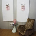 Murano Poliedri Pink Glass Wall Sconces-Wall Lamp-Jecanoli