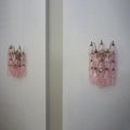 Murano Poliedri Pink Glass Wall Sconces-Wall Lamp-Jecanoli