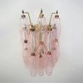 Murano Poliedri Pink Glass Wall Sconces-Wall Lamp-Jecanoli