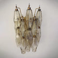 Murano Poliedri Smoked Glass Wall Sconces 9.8