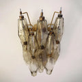 Murano Poliedri Smoked Glass Wall Sconces 9.8