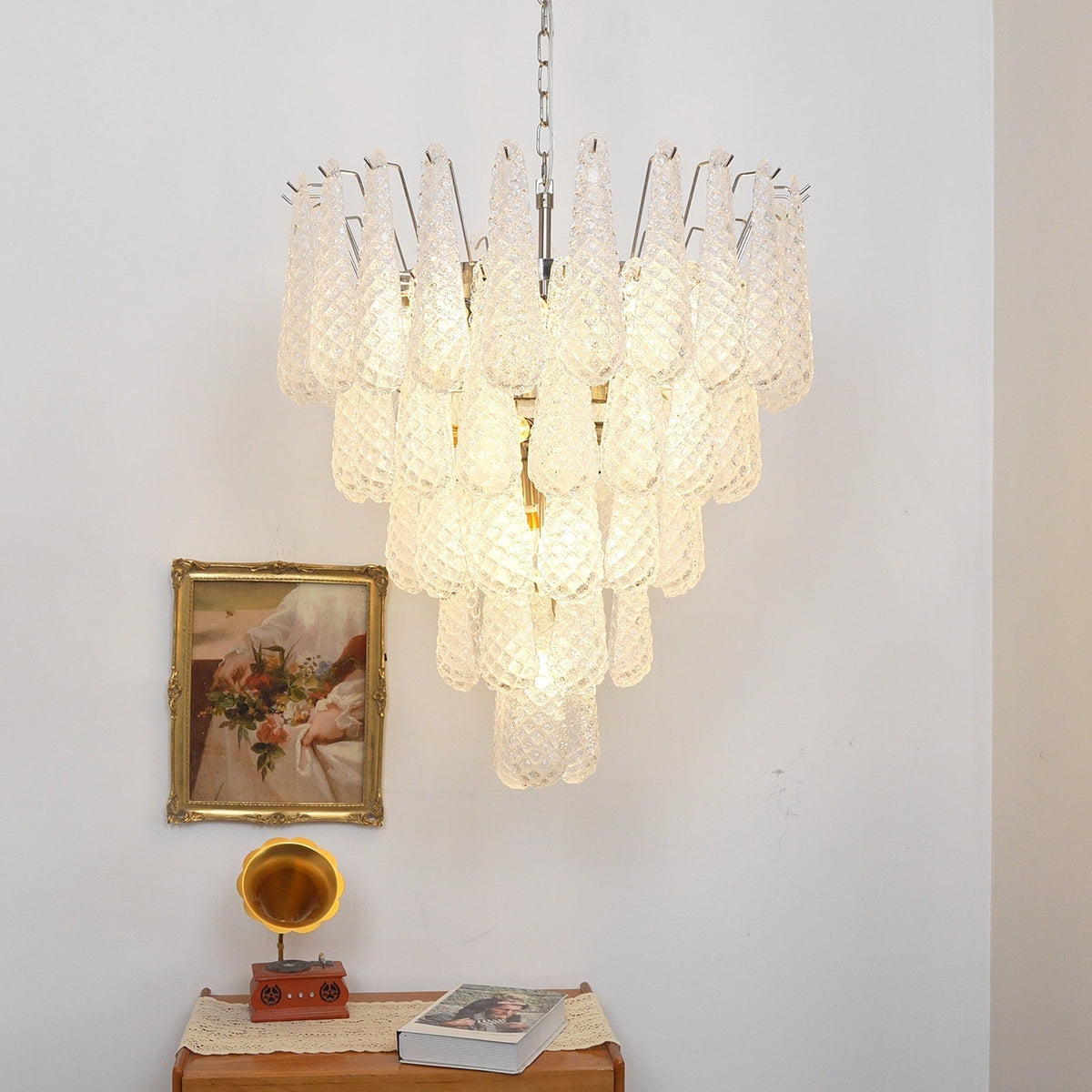 Exquisite Murano Glass Dewdrop Chandelier-Chandelier-Jecanoli