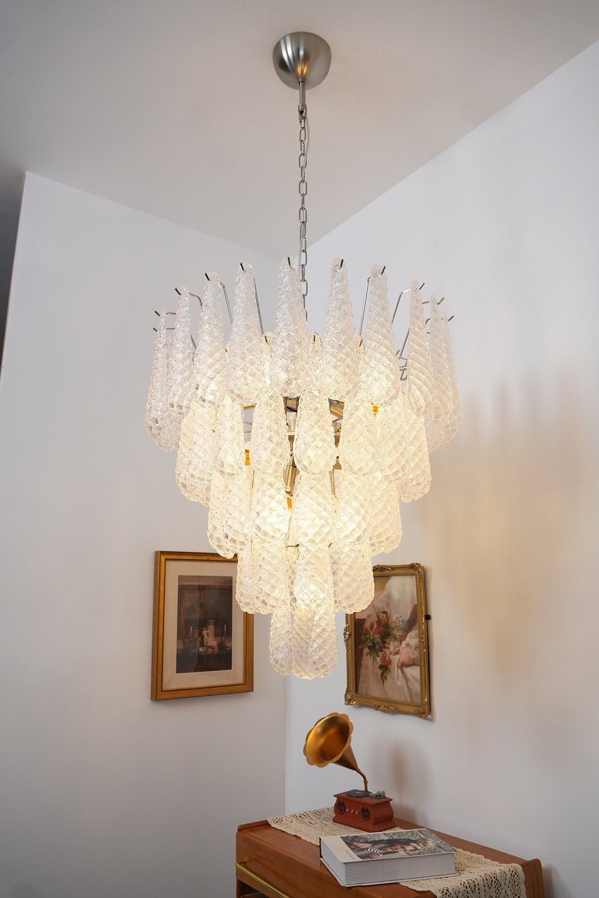 Exquisite Murano Glass Dewdrop Chandelier-Chandelier-Jecanoli