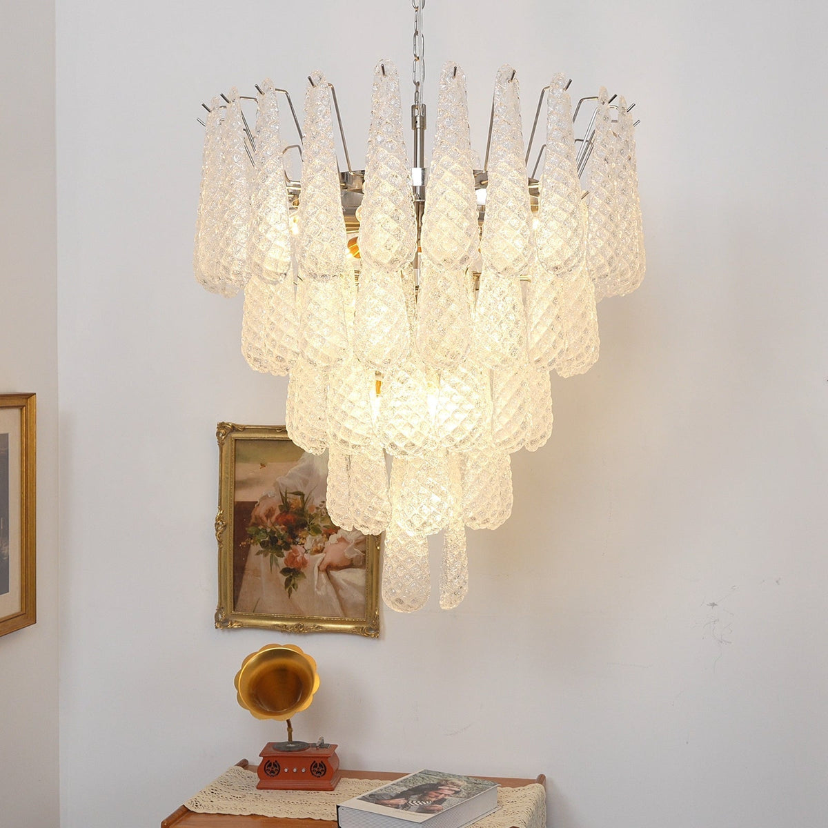 Exquisite Murano Glass Dewdrop Chandelier-Chandelier-Jecanoli